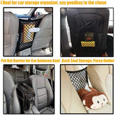 Dog Car Barrier & Storage Net – Universal Pet Divider with Mesh Organizer for Cars & SUVs